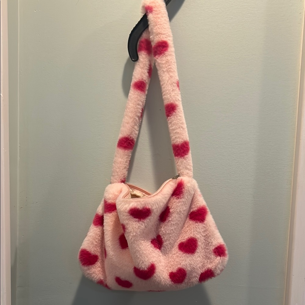 SHEIN Pink and Red Heart Shoulder Bag